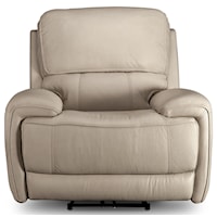 Leather Match Power Recliner with Power Head Rest